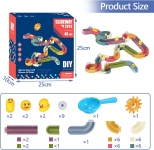 48 Piece Bath Shower Water Track Slide Toy with Mini Toys