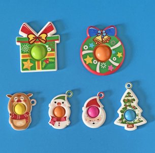 Set of 6 Christmas Simple Dimple Pop It Classroom Gift Ideas