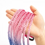 Box Braid Ombre Hair Elastic Ponytail 24" Long Multiple Colours
