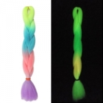 Hair Braid Extensions Glow in the Dark Long Synthetic Braiding
