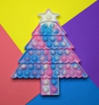 Christmas Tree/Santa Hat Push Pop It Fidget Bubble Toy Kids