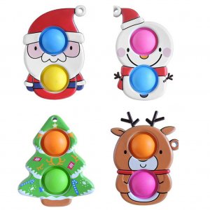 Christmas Simple Dimple Push Pop It Fidget Bubble Toy Kids