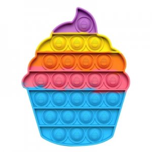 Cupcake Push Pop It Sensory Fidget Bubble Toy for Kids