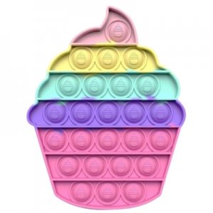 Cupcake Push Pop It Sensory Fidget Bubble Toy for Kids