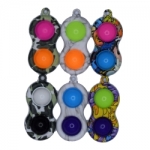 Graffiti Simple Dimple Keyring Push Pop It Fidget Bubble Toy