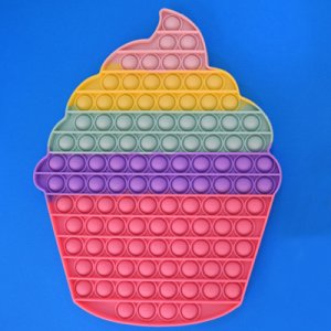 30cm Pink Cupcake JUMBO Push Pop Sensory Fidget Bubble Toy Kids