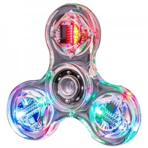 LED Fidget Spinner (Lights Up 3 Colours) Sensory Toy for Kids