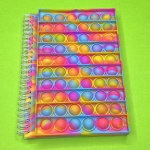 Pop It Notebook Sensory Writing Book Fidget Toy (60 Bubbles)