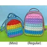 Mini Rainbow Pop It Backpack Kids Storage Bag