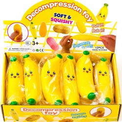 Banana with Cute Face Squishy Sensory Toy