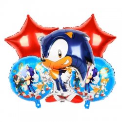 Sonic The Hedgehog Foil Balloons Birthday Party Helium