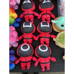 Small Squid Games Villain Red Plush Toy (Set of 3)