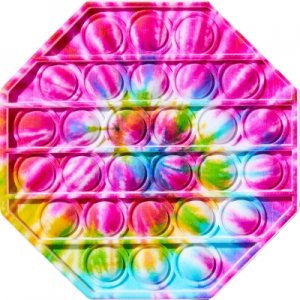 Tie-Dye Octagon Push Pop It Sensory Fidget Bubble Toy for Kids