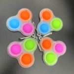 Glow In The Dark Simple Dimple Keyring Push Pop It Fidget