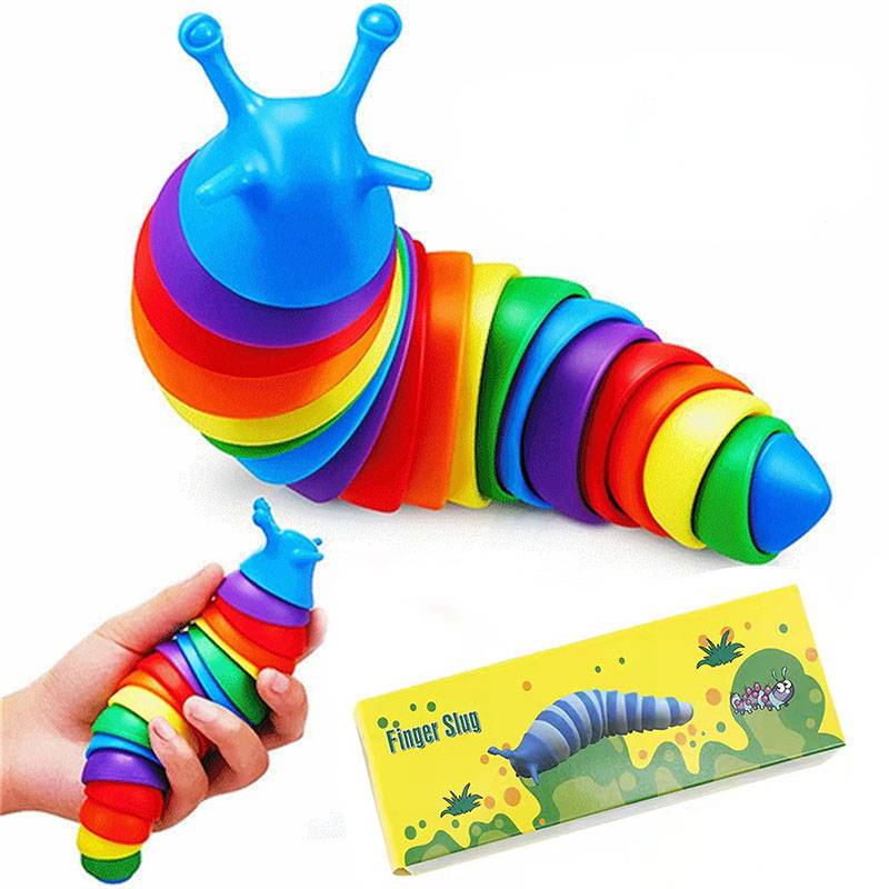 Rainbow Caterpillar Sensory Fidget Toy - Click Image to Close